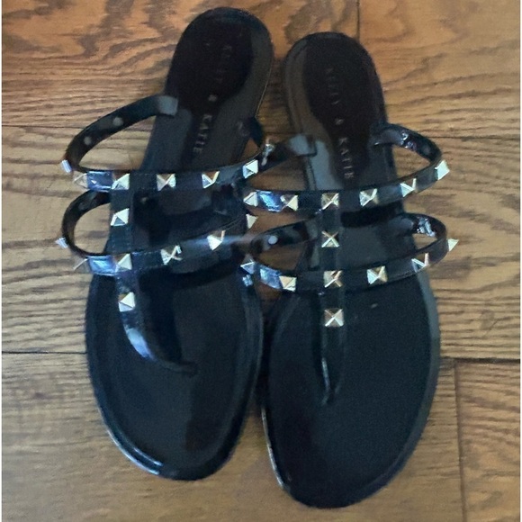 Kelly & Katie Shoes - Kelly & Katie Studded Flip Flops, Size 8